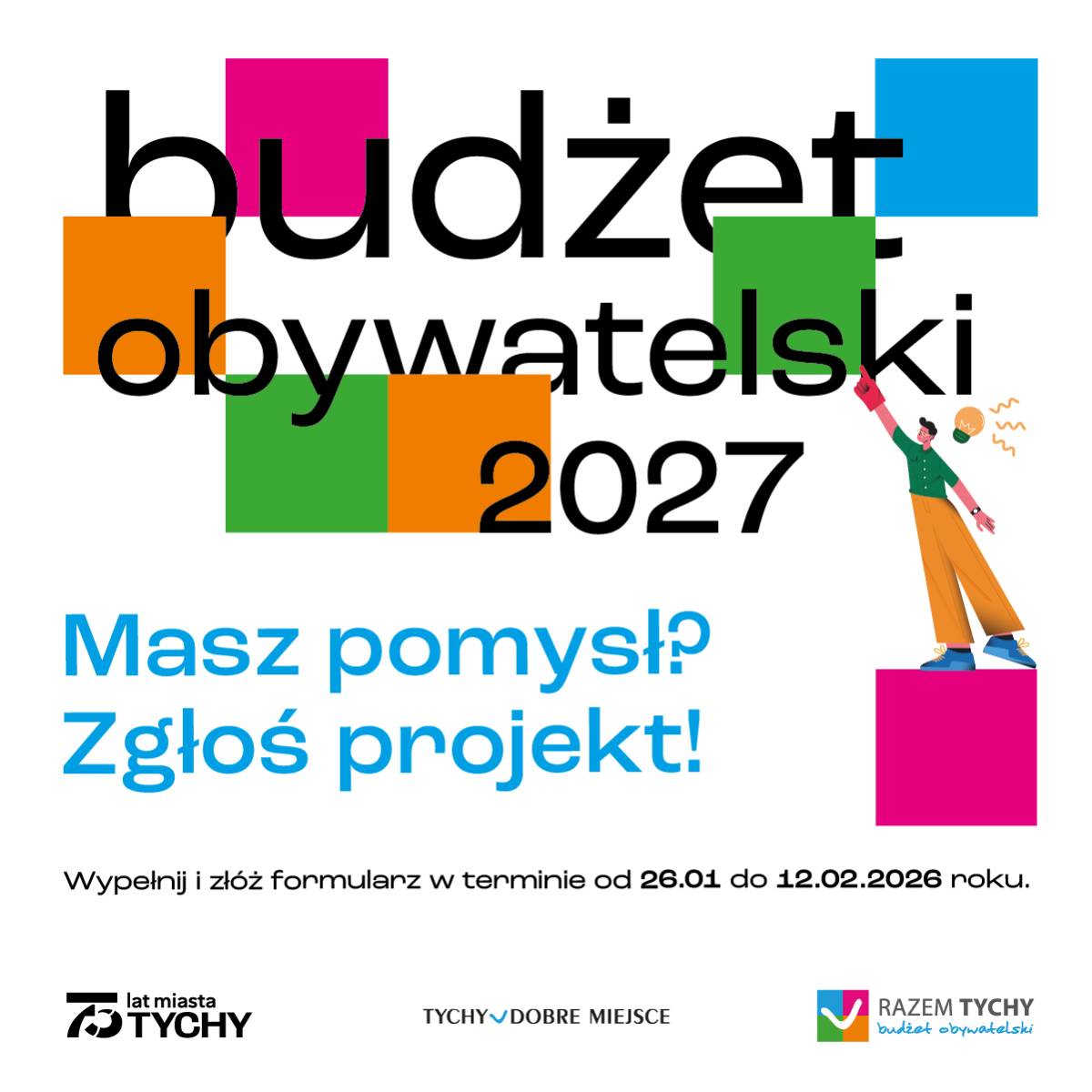 Plakat promujący budżet obywatelski 2027